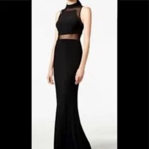 Betsey & Adam velvet mesh Gown